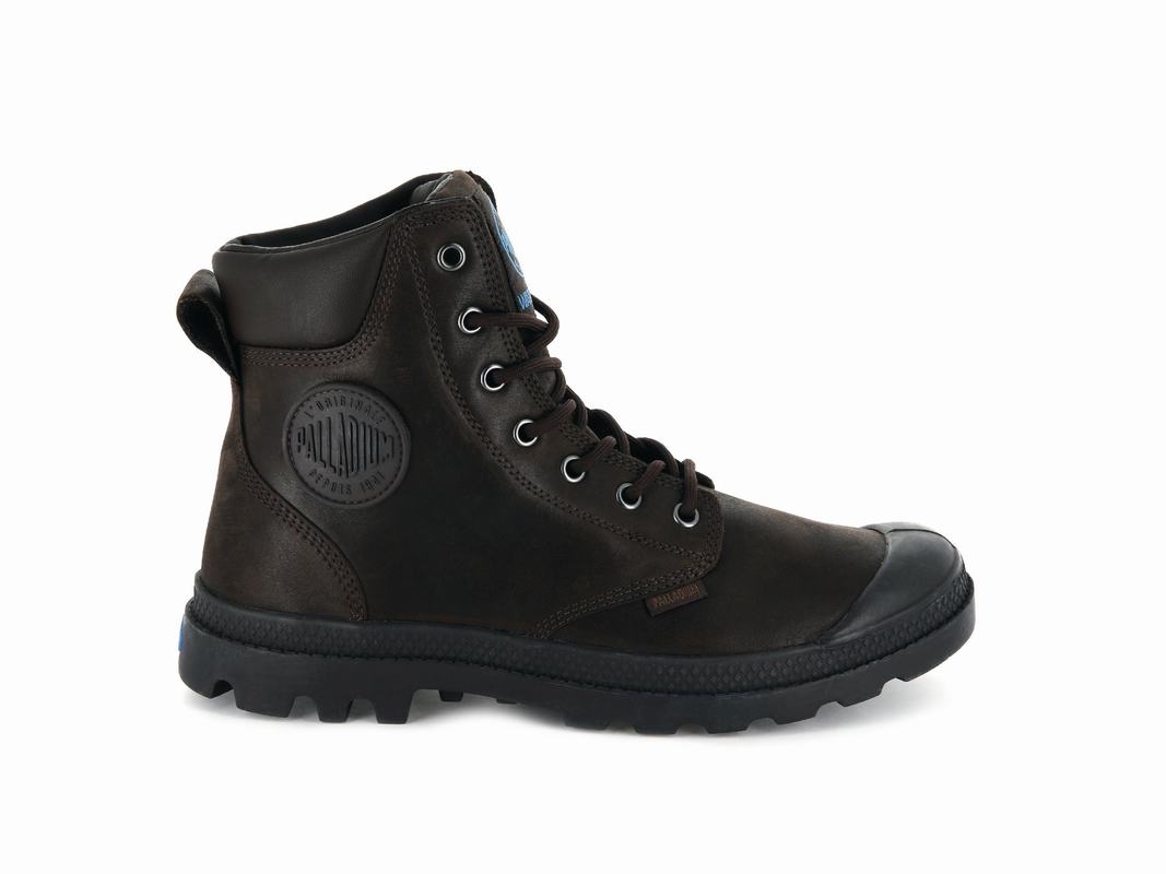 Palladium Pampa Cuff Wp Lux Herren Stiefel Wasserdicht Schokolade ||149625-WME||